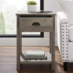 Gray Wash Country Accent Table