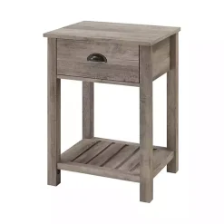 Gray Wash Country Accent Table