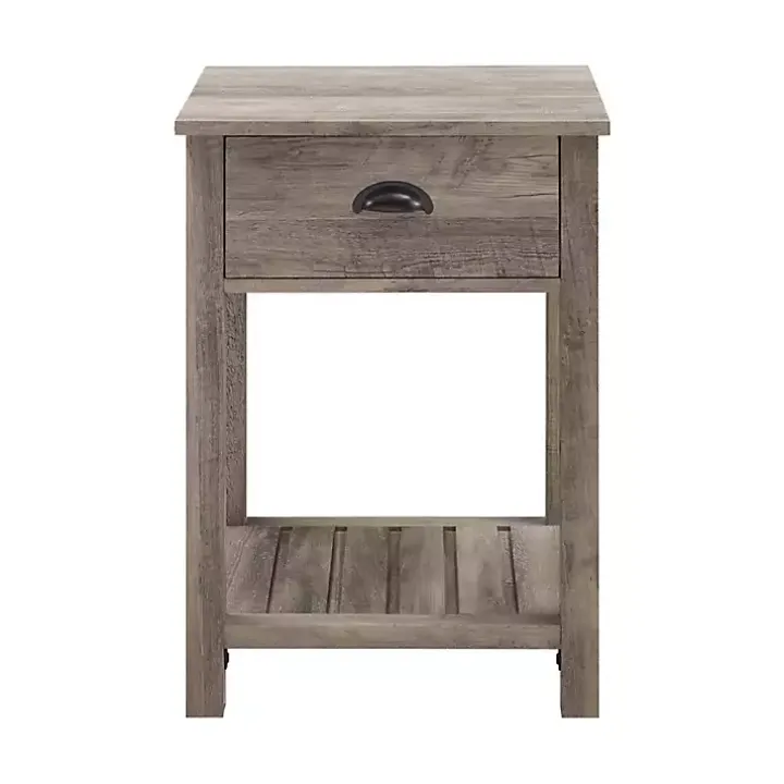 Gray Wash Country Accent Table