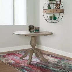 Gray Wash Drop Leaf Dining Table