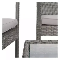 Gray Wicker Frame 4-pc. Outdoor Living Set