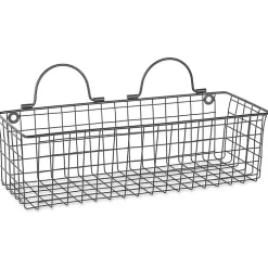 Gray Wire Wall Baskets, Set of 2