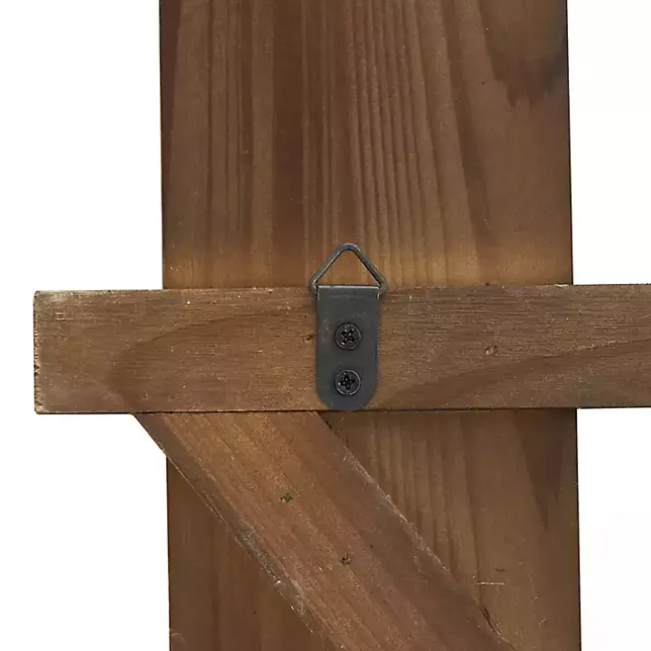 Gray Wood Arrow and Striped Paddle Wall Plaque