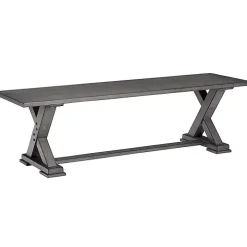 Gray Wood Harbor Dining Bench