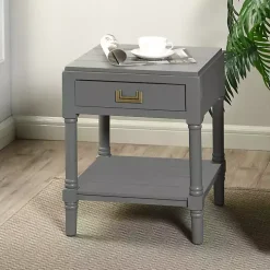 Gray Wood Layla Accent Table