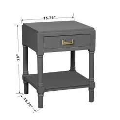 Gray Wood Layla Accent Table