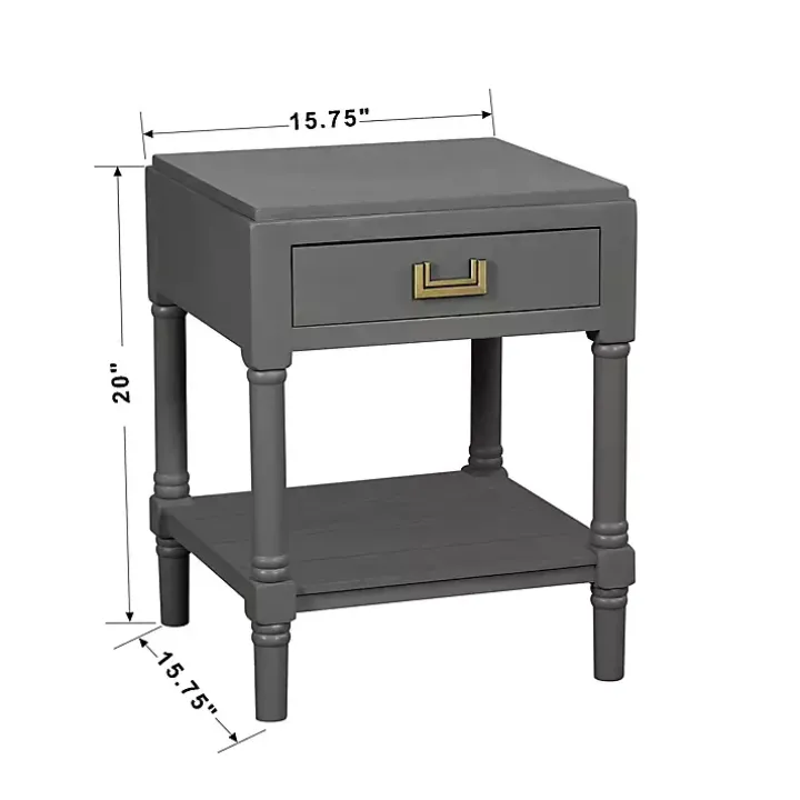 Gray Wood Layla Accent Table
