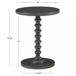 Gray Wood Spindle Side Table