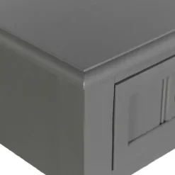 Gray Wood Square Hampton Accent Table