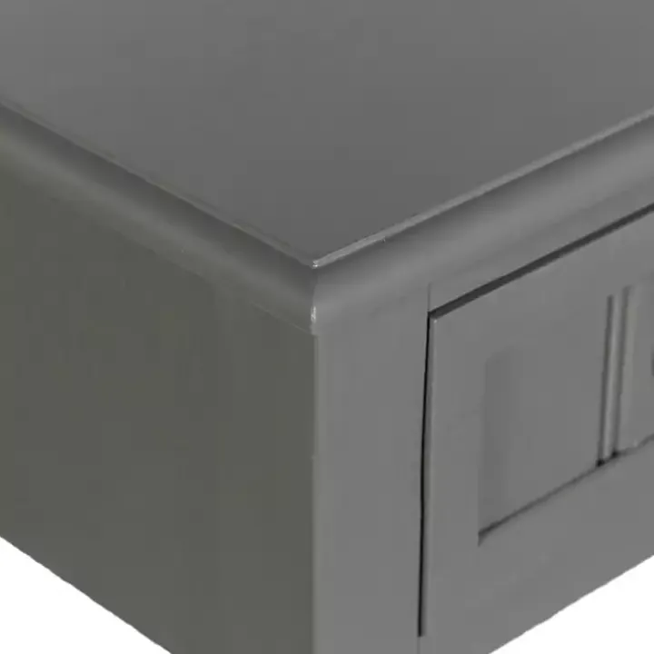 Gray Wood Square Hampton Accent Table