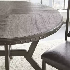 Gray Wood Upholstered 5-pc. Dining Set