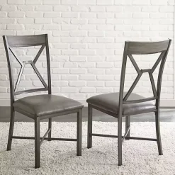 Gray Wood Upholstered 5-pc. Dining Set