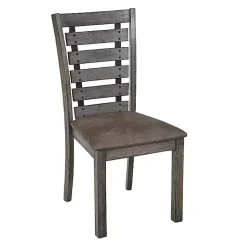 Gray Wooden Fiji Dining Chairs, Set of 2