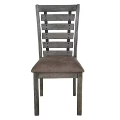 Gray Wooden Fiji Dining Chairs, Set of 2