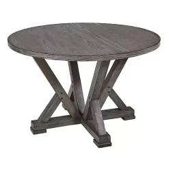 Gray Wooden Fiji Round Dining Table