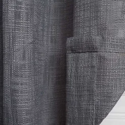 Gray Woven Single Curtain Panel, 84 in.