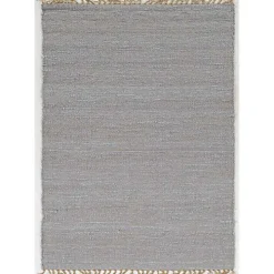 Gray Woven Wool and Jute Area Rug, 7x10