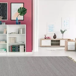 Gray Woven Wool and Jute Area Rug, 7x10