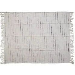 Grayscale Stitched Throw