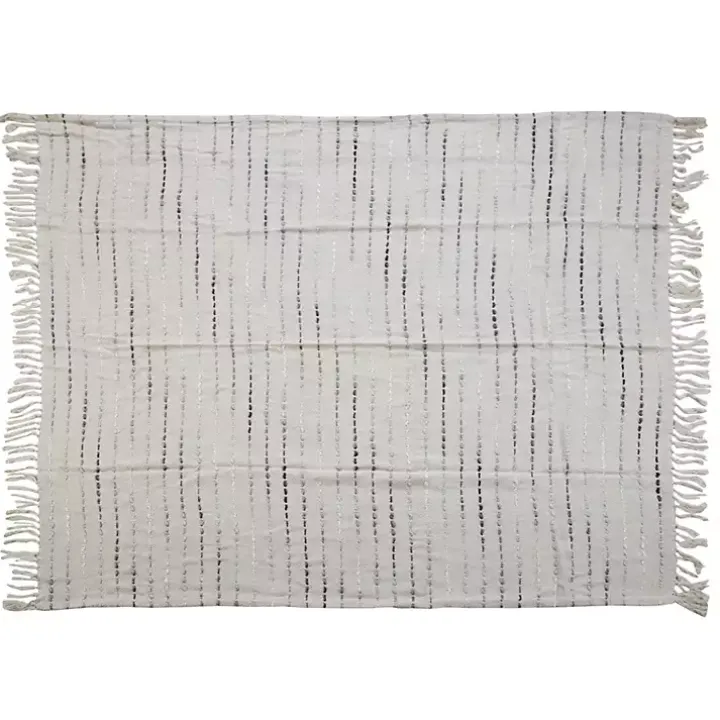 Grayscale Stitched Throw