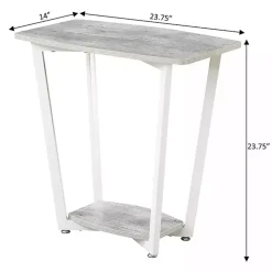 Graywash White Joanne Accent Table