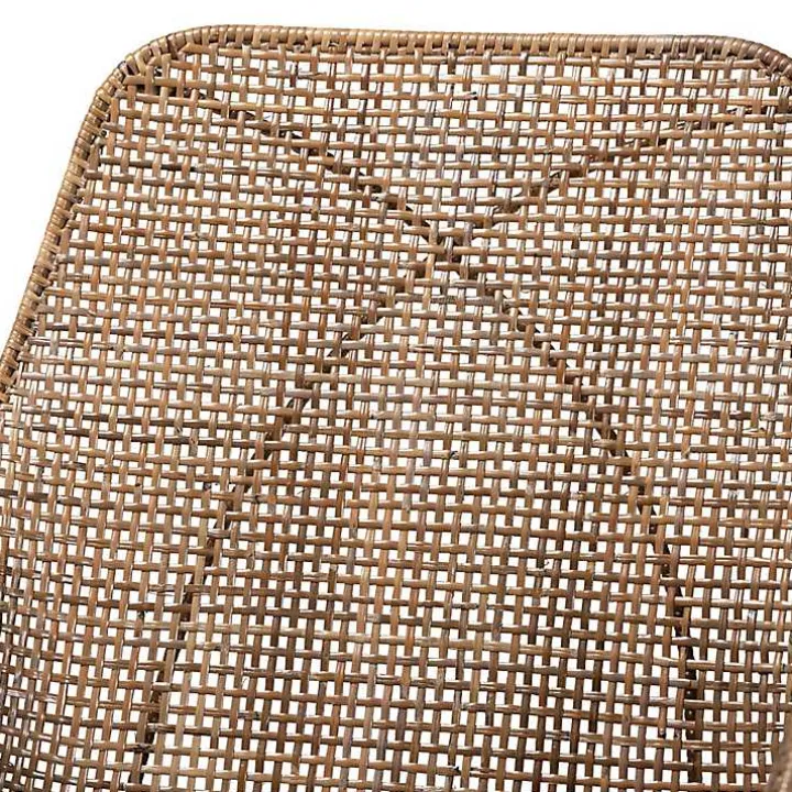 Graywashed Metal Flared Dining Chairs, Set of 2