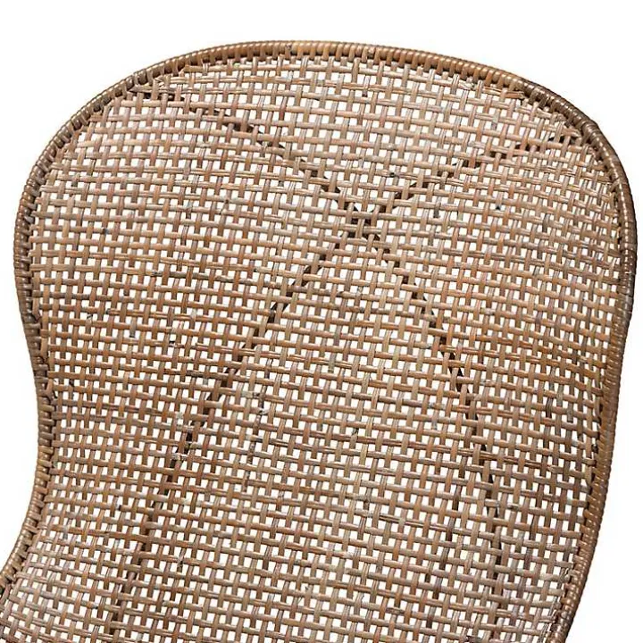 Graywashed Rattan Dining Chairs, Set of 2