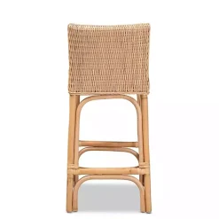 Greek Natural Rattan Woven Counter Stool