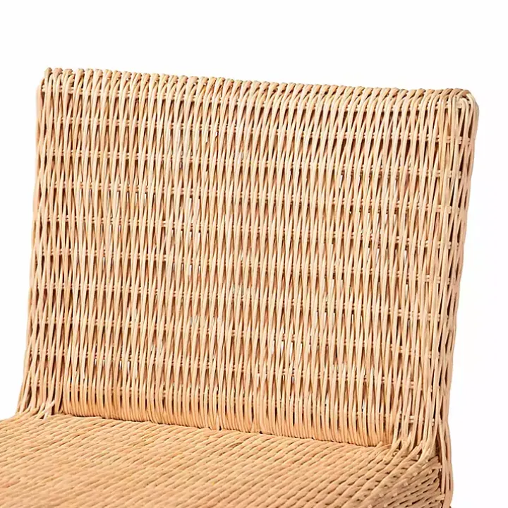 Greek Natural Rattan Woven Counter Stool