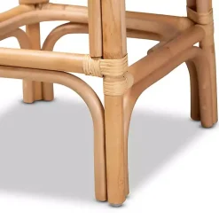 Greek Natural Rattan Woven Counter Stool