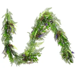 Green and Purple Maytime Garland