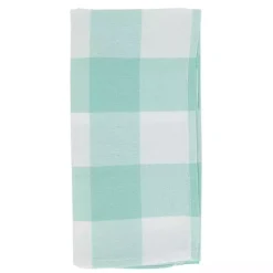 Green and White Buffalo Plaid Napkins, Set of 4