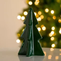 Green Ceramic Christmas Tree, 12 in.