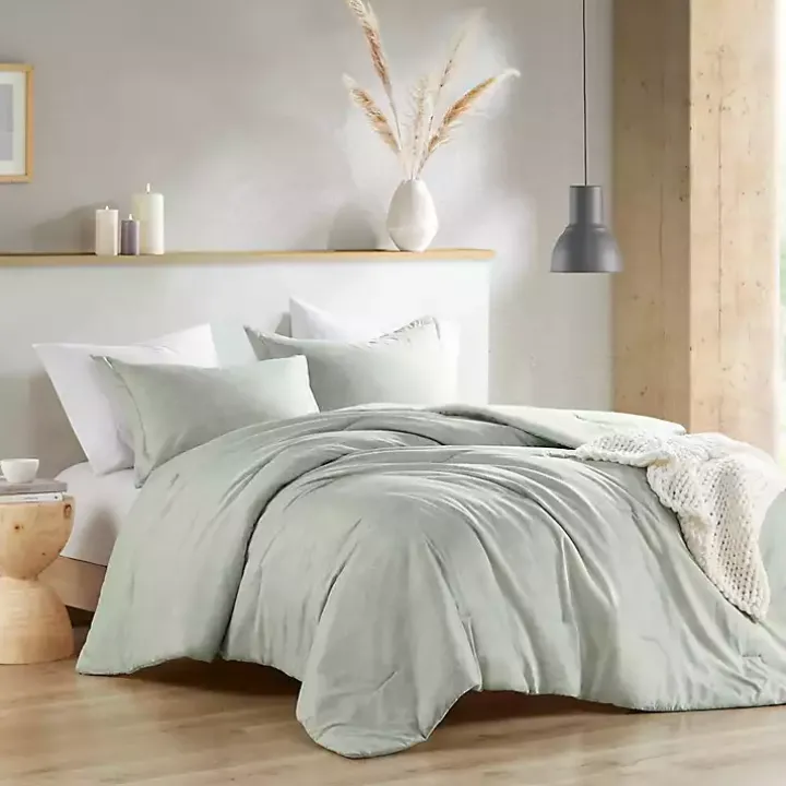 Green Chambray 3-pc. Full/Queen Comforter Set