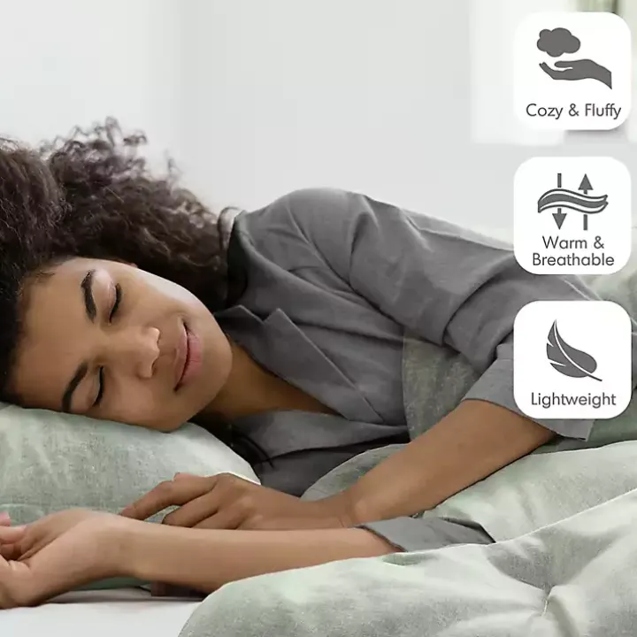 Green Chambray 3-pc. Full/Queen Comforter Set