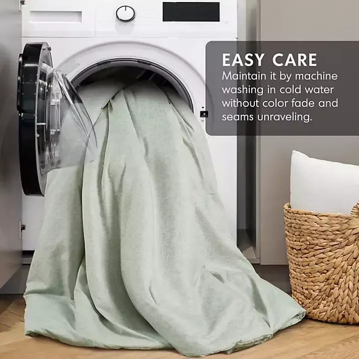 Green Chambray 3-pc. Full/Queen Comforter Set