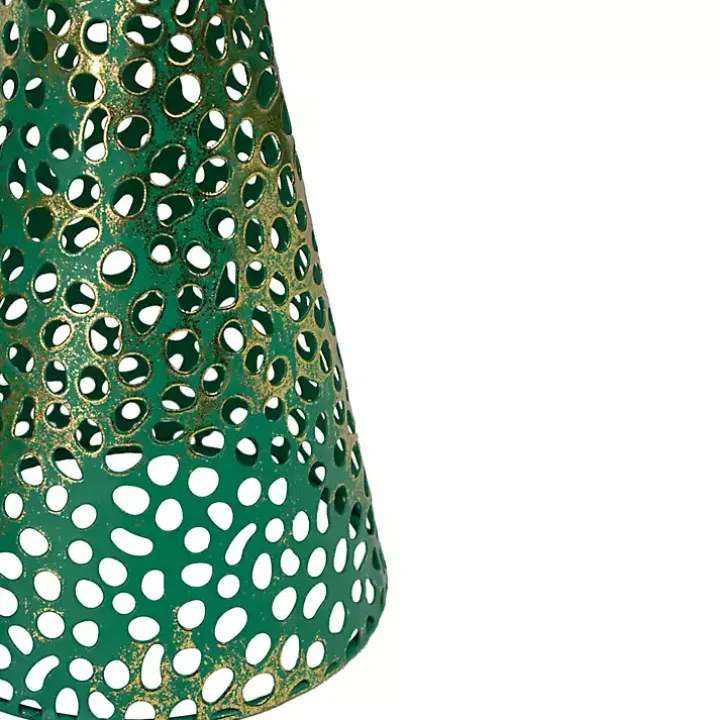 Green Cut-Out Cone Tabletop Trees, Set of 3