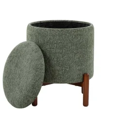 Green Daniella Storage Ottoman