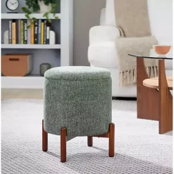 Green Daniella Storage Ottoman