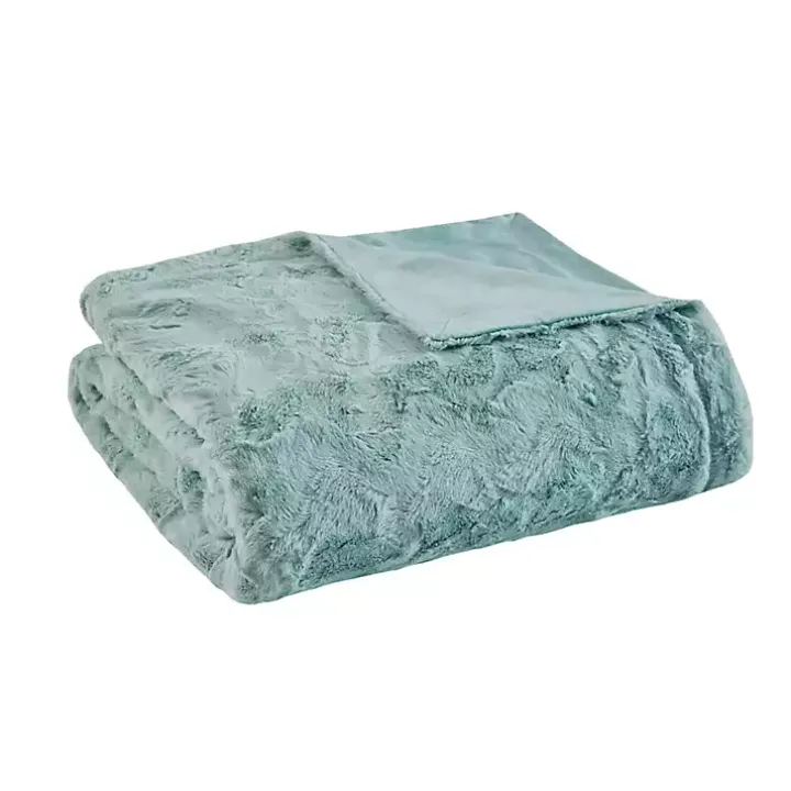 Green Faux Fur Oversized Throw