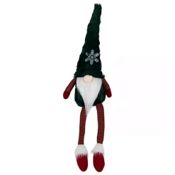 Green Gnome with LED Snowflake