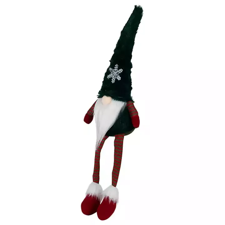 Green Gnome with LED Snowflake