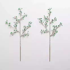 Green Iced Bells Picks, Set of 2