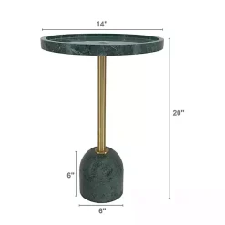 Green Marble & Gold Cocktail Table