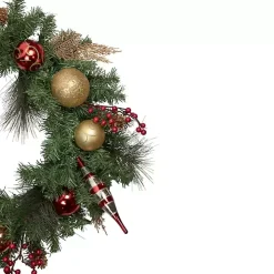 Green Pine with Ornaments Wreath