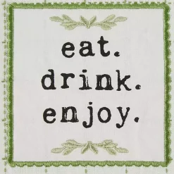 Green Plaid Eat Drink Enjoy 4-pc. Dish Towel Set