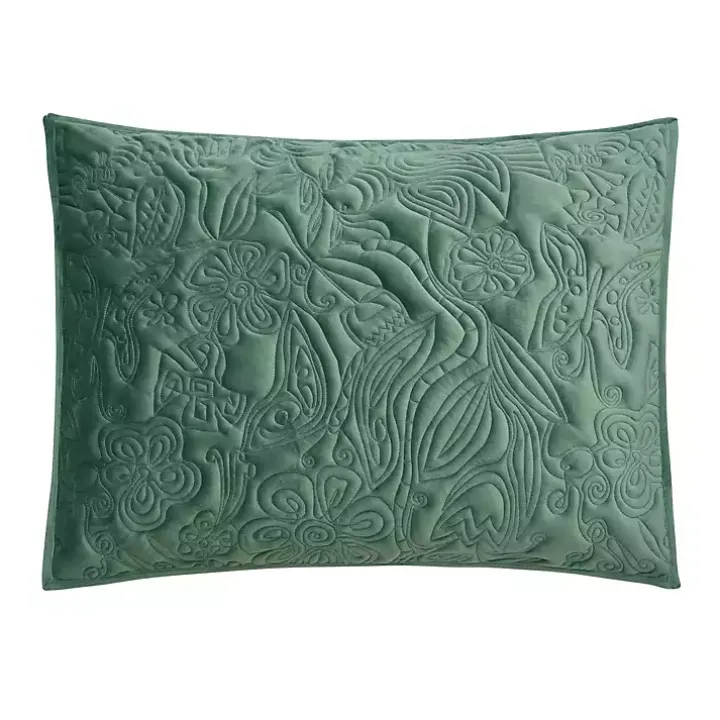 Green Secret Garden 3-pc. Full/Queen Quilt Set