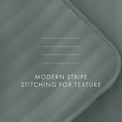 Green Stitched Stripes 2-pc. Twin Quilt Set