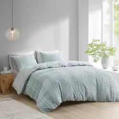 Green Stripe Diamond California King Comforter Set