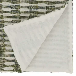 Green Tea Woven Stripe Table Runner, 90 in.